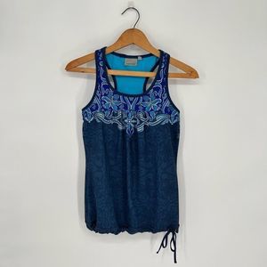 Athleta Tinker‎ Tank Top Racer Back Shelf Bra Athleisure Yoga Size XS